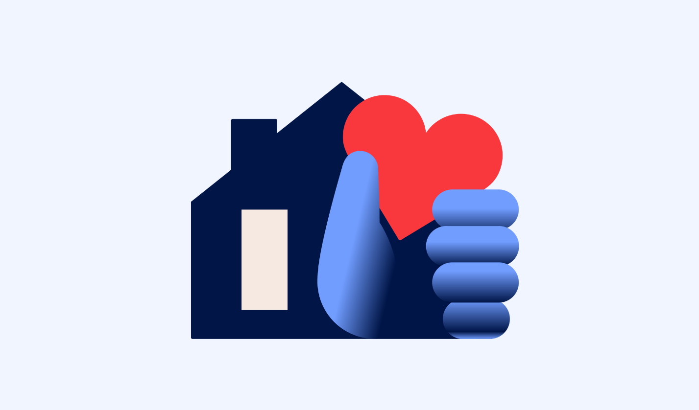 Hand and house icon